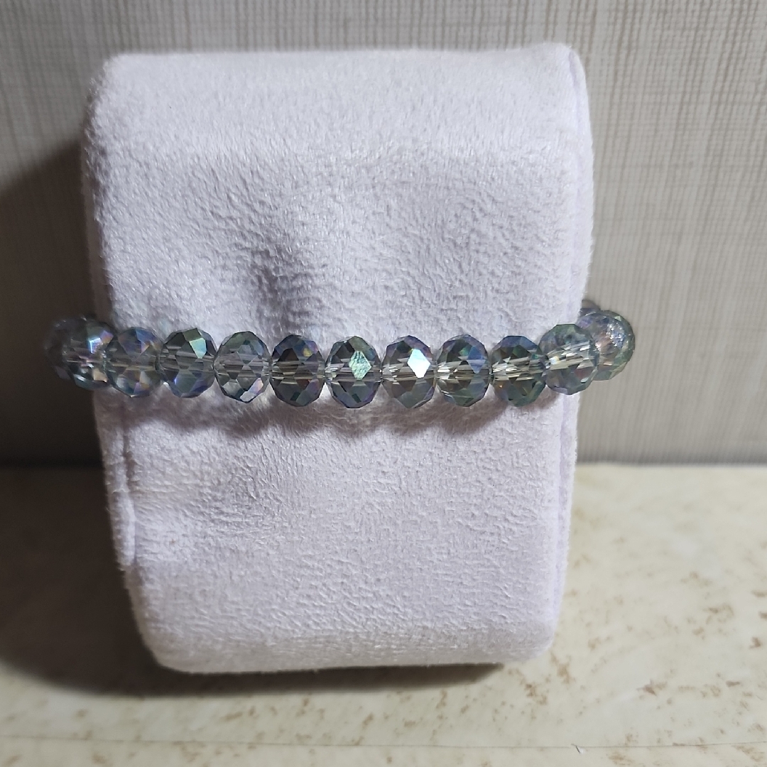 1pc Silver Beaded Bracelet 9mm